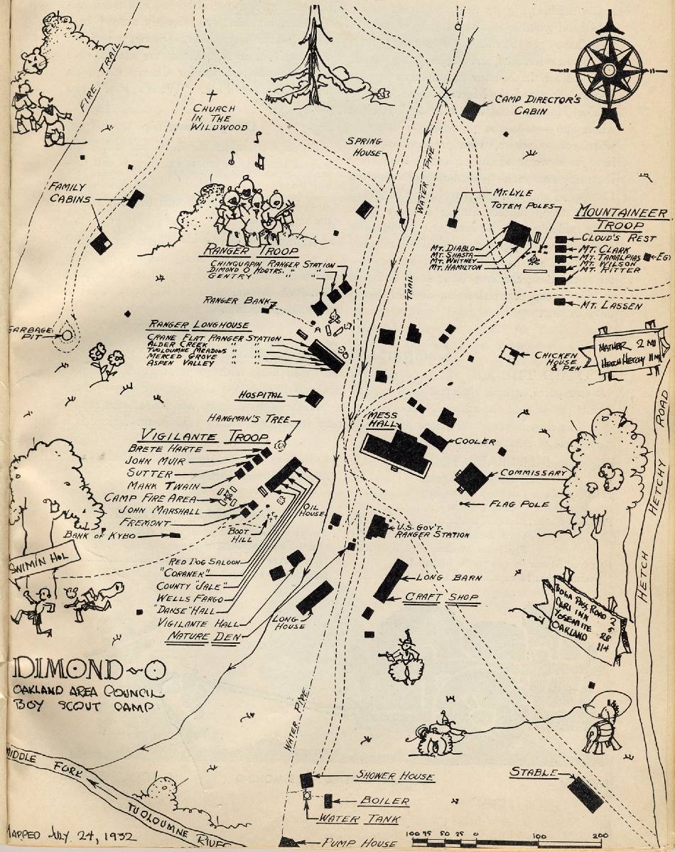 Dimond-O Camp Map, c 1932