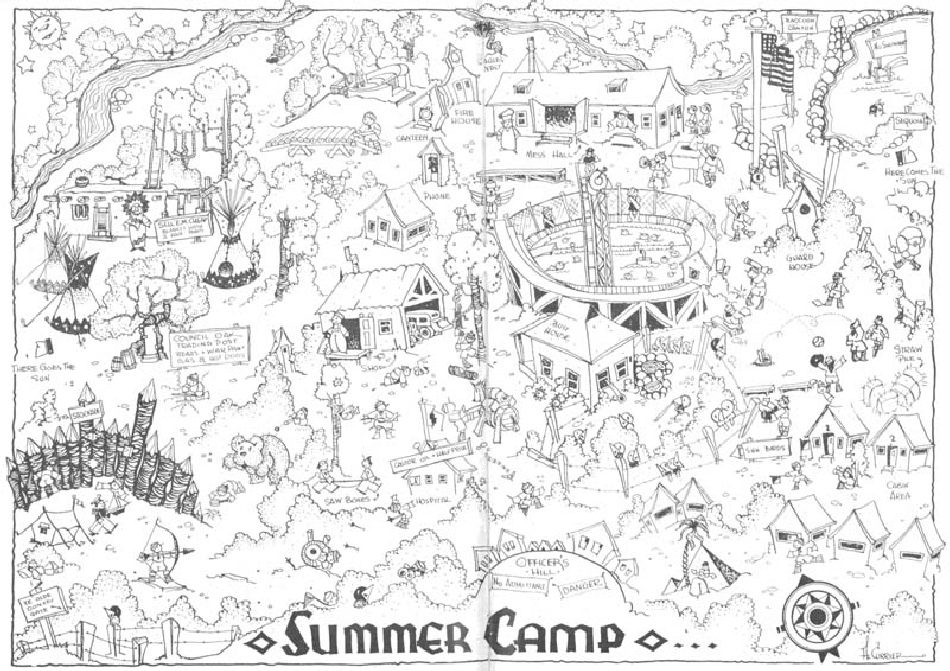 Map of Camp Dimond from 1932 Scout Scribe Newsletter