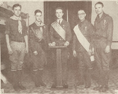 San Francisco Council Chapter 1 Officers (March 1926) From Left to Right: Past Commander-Lou B Malloy, Senior Councilor-Scott McDonald, Commander-Clement F Schable, Junior Councilor-Raymond Moyle, Past Commander-Jack McDonald