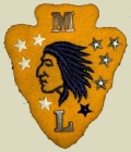 Royaneh Camps Patch, "M" for Camp Moore, "L" for Camp Lilienthal, c 1943