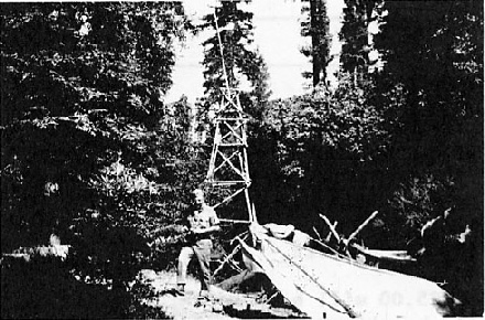 Pioneering tower at Russian Gulch, c 1966