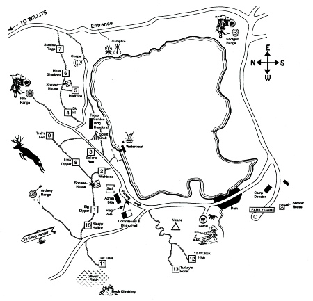 Camp Site Map, 2000